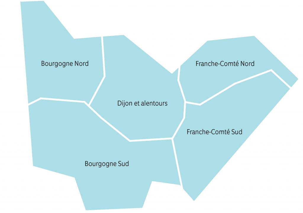 Carte zones BFC Sodavi