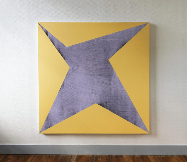 pole-position-sylvain-owelle-laying-starfish-2021-acrylique-et-scories-sur-toile-170-x-170-cm