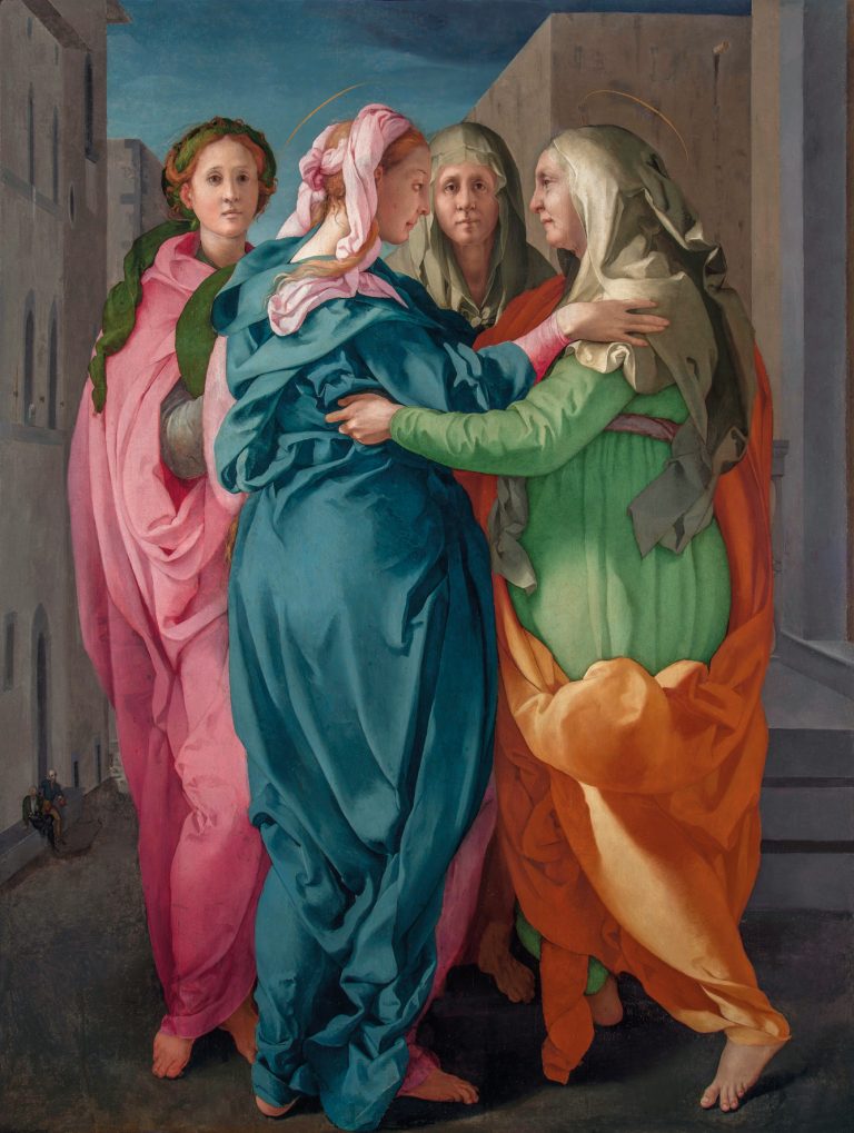2 - Pontormo-visitation-1528-1540 Huile sur toile, église de CArmignano