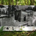 Gabriel Folli, "Eloge de la transmission", 2017 – 2023, technique mixte sur papier, 150 x 230 cm.