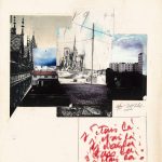 Gabriel Folli, "J’étais là", 2024, technique mixte sur papier, 26 x 21,5 cm.